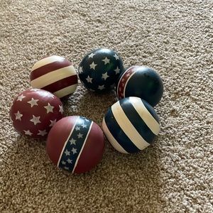 Croquet balls in the July 4th theme